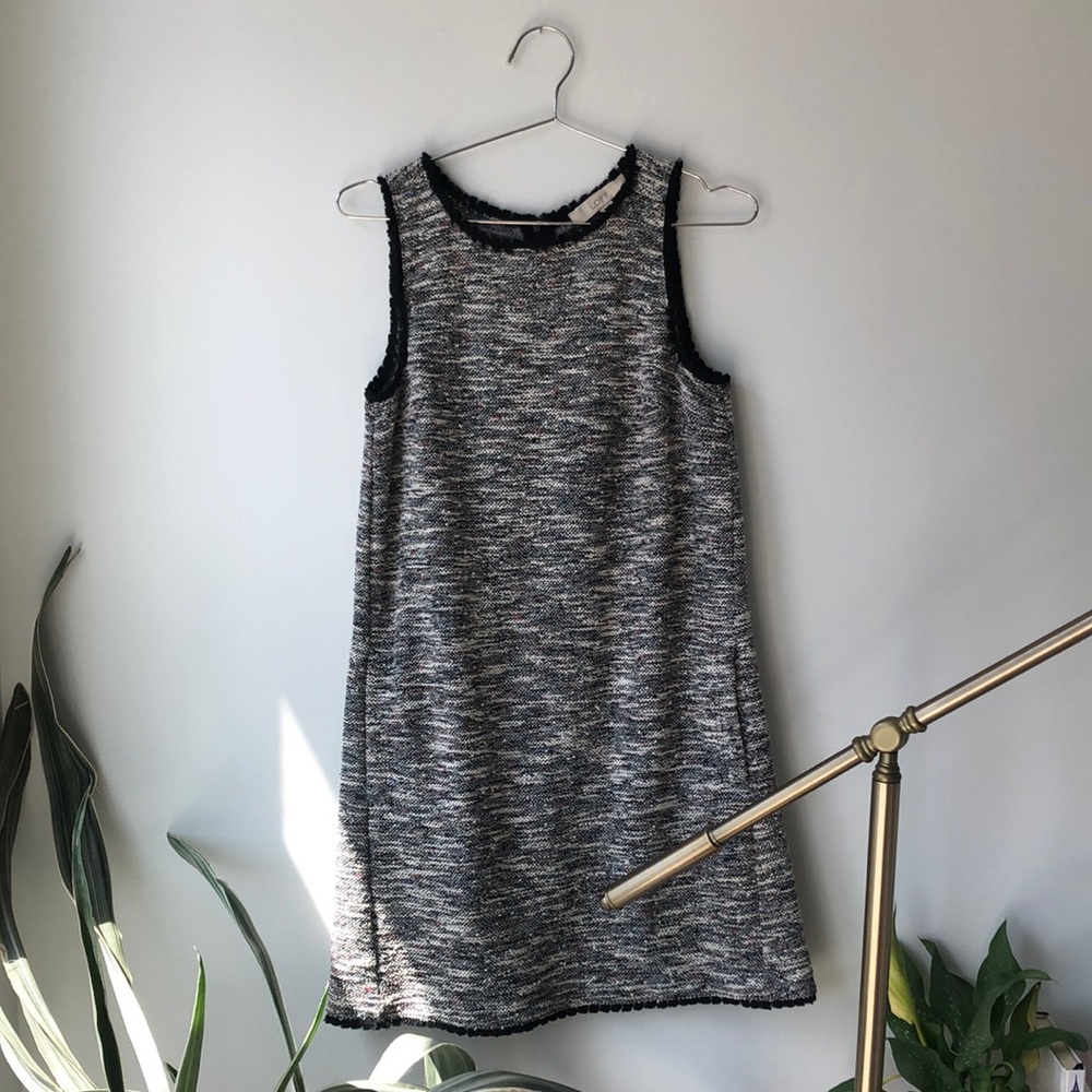 Loft multicolor knit mini dress.